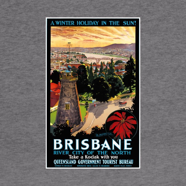 Vintage Travel Poster Brisbane Australia by vintagetreasure